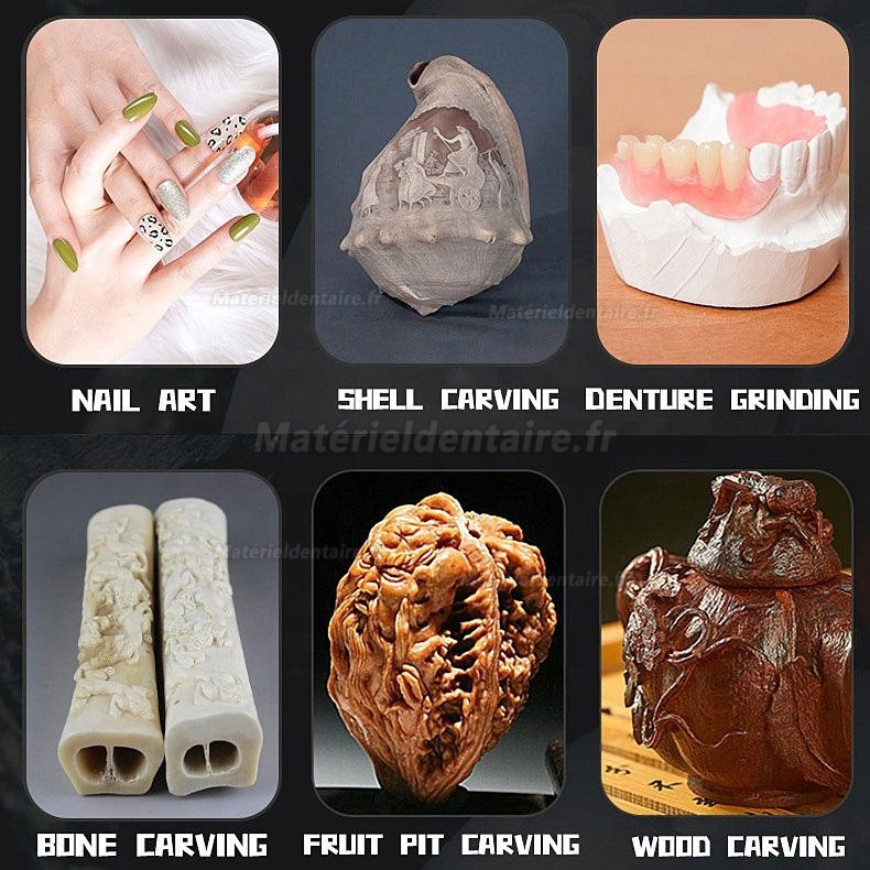 Micromoteur laboratoire dentaire sans balais AI-TE® AT-CM-41 avec pièce à main AT-A9, 50K tr/min